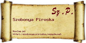 Szobonya Piroska névjegykártya
